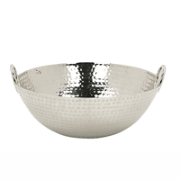 Decoratieve schaal metaal zilver SHIBAH
