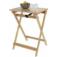 Wenko Klappbarer Tisch aus Bambus LUGO mit Schneidebrett, 2in1 - 