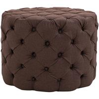 CLP Sitzhocker Drancy Stoff-braun-L