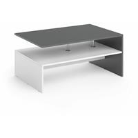 Vicco Couchtisch AMATO in Weiß / Anthrazit - Wohnzimmer Sofatisch Kaffeetisch - 