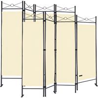 CASARIA 2er Set Paravent Lucca 180x163 cm Verstellbar Raumteiler Trennwand Umkleide Sichtschutz Spanische Wand Creme - 