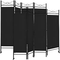CASARIA 2er Set Paravent Lucca 180x163 cm Verstellbar Raumteiler Trennwand Umkleide Sichtschutz Spanische Wand Schwarz