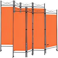 CASARIA 2er Set Paravent Lucca 180x163 cm Verstellbar Raumteiler Trennwand Umkleide Sichtschutz Spanische Wand Orange - 