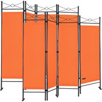 CASARIA 2er Set Paravent Lucca 180x163 cm Verstellbar Raumteiler Trennwand Umkleide Sichtschutz Spanische Wand Orange - 