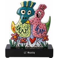 GOEBEL PORZELLAN GMBH Goebel Figur James Rizzi - Love Birds, Dekofigur, Vogel, Pop Art, Porzellan, Bunt, 16.5 cm, 26102891