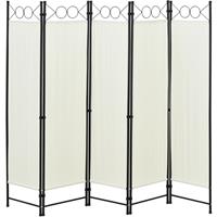 [EN.CASA] Raumteiler Saragossa 5-teilig 200x171 cm Beige