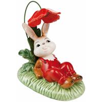 GOEBEL PORZELLAN GMBH Goebel Dekofigur Schattiges Plätzchen, Hasenfigur, Hase, Ostern, Steingut, Bunt, 66844611