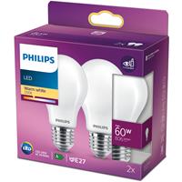 Philips LED Lampe E27 2er Set 7W (60W) 2700K 806lm