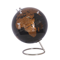 Wereldbol zwart/koper 29 cm CARTIER