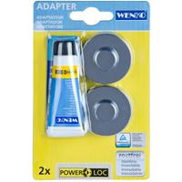 Wenko Power-Loc Adapter Premium/Classic, Befestigen ohne bohren - Chrom - 