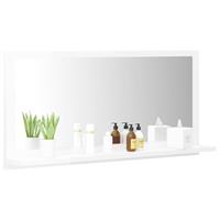 VIDAXL Badspiegel Hochglanz-Weiß 80x10,5x37 cm Spanplatte