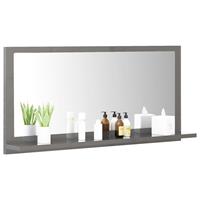 VIDAXL Badspiegel Hochglanz-Grau 80x10,5x37 cm Spanplatte