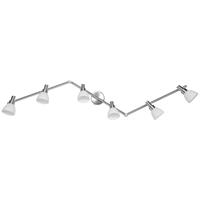 LEDVANCE SPOT G9 LED Wand- und Deckenleuchte Warmweiß 119,8 cm Aluminium Silber 6-Flammig, 540705