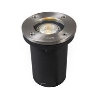 QAZQA Smarter Bodenspot Edelstahl inkl. WiFi GU10 IP65 - Basic Round