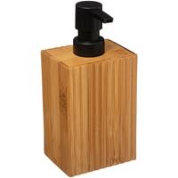 5Five Zeeppompje/dispenser Bamboo Lotion ichtbruin/zwart - 8 x 17 cm - 280 ml - hout - Zeeppompjes