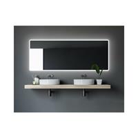 TALOS Moon 180 x 70 cm mit LED Beleuchtung in neutralweiß - mit umlaufenden Raumlicht- hochwertiger Aluminiumrahmen - An-Aus Taster am Rahmen - 