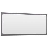 VIDAXL Badspiegel Hochglanz-Grau 90x1,5x37 cm Spanplatte