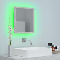 VIDAXL LED-Badspiegel Betongrau 40x8,5x37 cm Spanplatte