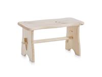 Houten voetenbankje/krukje 39 x 19 x 21 cm - Huishoudkrukjes