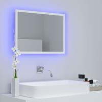 VIDAXL LED-Badspiegel Weiß 60x8,5x37 cm Spanplatte