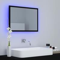 vidaXL Badkamerspiegel LED 60x8,5x37 cm spaanplaat zwart