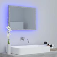 VIDAXL LED-Badspiegel Betongrau 60x8,5x37 cm Spanplatte