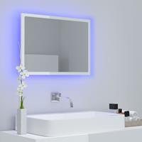 VIDAXL LED-Badspiegel Hochglanz-Weiß 60x8,5x37 cm Spanplatte