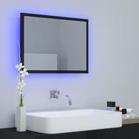 VIDAXL LED-Badspiegel Hochglanz-Schwarz 60x8,5x37 cm Spanplatte