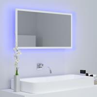 VIDAXL LED-Badspiegel Weiß 80x8,5x37 cm Spanplatte