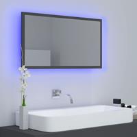 VIDAXL LED-Badspiegel Grau 80x8,5x37 cm Spanplatte