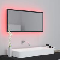 VIDAXL LED-Badspiegel Grau 90x8,5x37 cm Spanplatte
