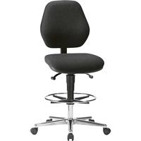 bimos Hoge stoel, verrijdbaar, met gasveer-hoogteverstelling van 660 - 920 mm, textielbekleding, antracietkleur