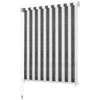 vidaXL Rolgordijn voor buiten 400x230 cm antraciet en wit gestreept