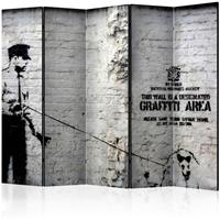 Karo-art Vouwscherm - Banksy - Graffiti Area II