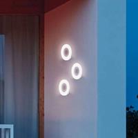 Viokef LED buitenwandlamp Santorini, wit, rond