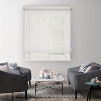 Madeco manueel lichtdoorlatend rolgordijn gebroken wit effen 90x250cm