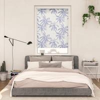 Julia Schumacher by Lichtblick Rollo Klemmfix, ohne Bohren, blickdicht, Blueprint Palms - Blau, 80 cm x 150 (B L)