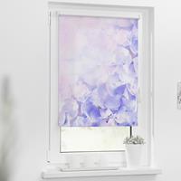 Lichtblick Rollo Klemmfix, ohne Bohren, Verdunkelung, Hortensie - Lila, 90 x 150 cm