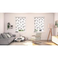 Julia Schumacher by Lichtblick Rollo Klemmfix, ohne Bohren, Verdunkelung, Faces - Schwarz, 100 cm x 150 (B L)