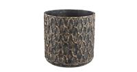 PTMD Jarra Ronde Bloempot - H50 x Ø50 cm - Cement - Goud