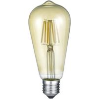 BES LED LED Lamp - Filament - Trion Kalon - E27 Fitting - 6W - Warm Wit 2700K - Amber - Aluminium