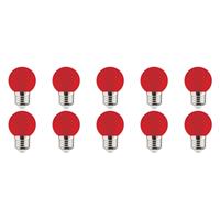 BES LED LED Lamp 10 Pack - Romba - Rood Gekleurd - E27 Fitting - 1W