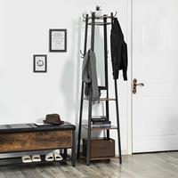 CaliCosy Kapstok met 3 niveaus planken, haken en stangen - H180 cm
