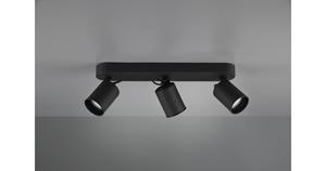 TRIO Moderner Deckenstrahler Pago - drei verstellbare Spots (GU10) - Mattschwarz