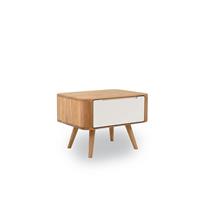 Gazzda Ena Nightstand Two - Houten nachtkastje - Naturel - 1 lade