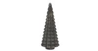 Clayre & Eef Kerstdecoratie Kerstboom Ø 18*46 cm Bruin Glas Driehoek Decoratief Figuur Decoratieve Accessoires