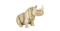 Clayre & Eef Decoratie Beeld Neushoorn 32*17*20 cm Beige Polyresin Decoratief Figuur Decoratieve Accessoires