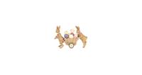 Clayre & Eef Decoratie Beeld Konijn 21*6*14 cm Bruin Polyresin Decoratief Figuur Decoratieve Accessoires