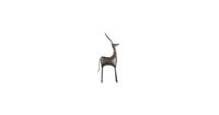 Clayre & Eef Decoratie Beeld Antilope 41*41*102 cm Koperkleurig Metaal Decoratief Figuur Decoratieve Accessoires