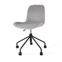 Nolon Nout bureaustoel zwart - Velvet zitting soft grey